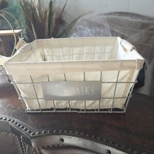 Rae Dunn Our Masks Wire Basket